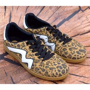 Madden Girl G-Kicker Leopard Print Womens Size 8 Animal Print Lace Up Shoes